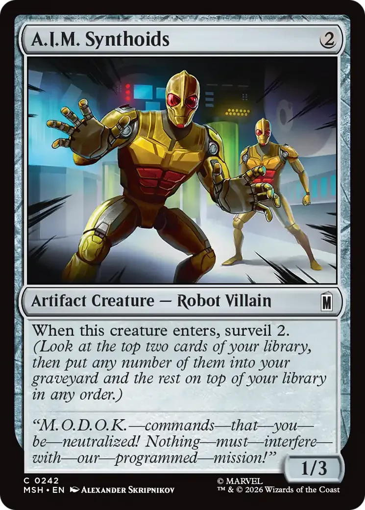 A.I.M. Synthoids — Marvel Super Heroes — Magic: The Gathering