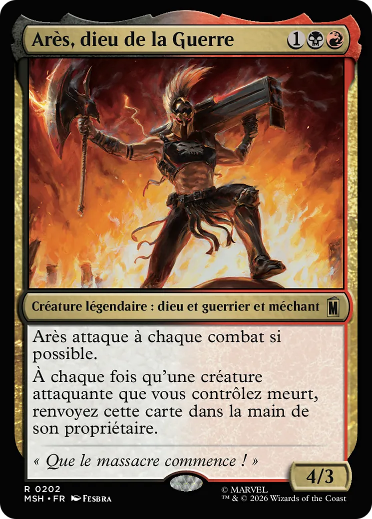 Arès, dieu de la Guerre — Marvel Super Heroes — Magic: The Gathering