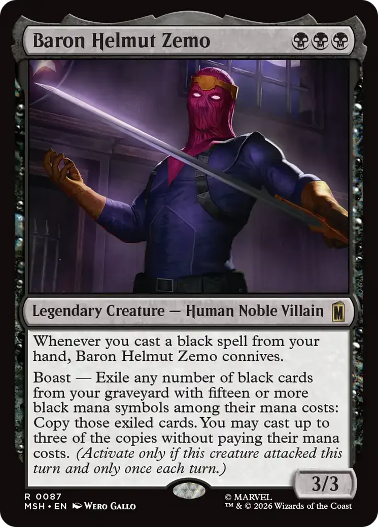 Baron Helmut Zemo from Marvel Super Heroes - Magic: The Gathering