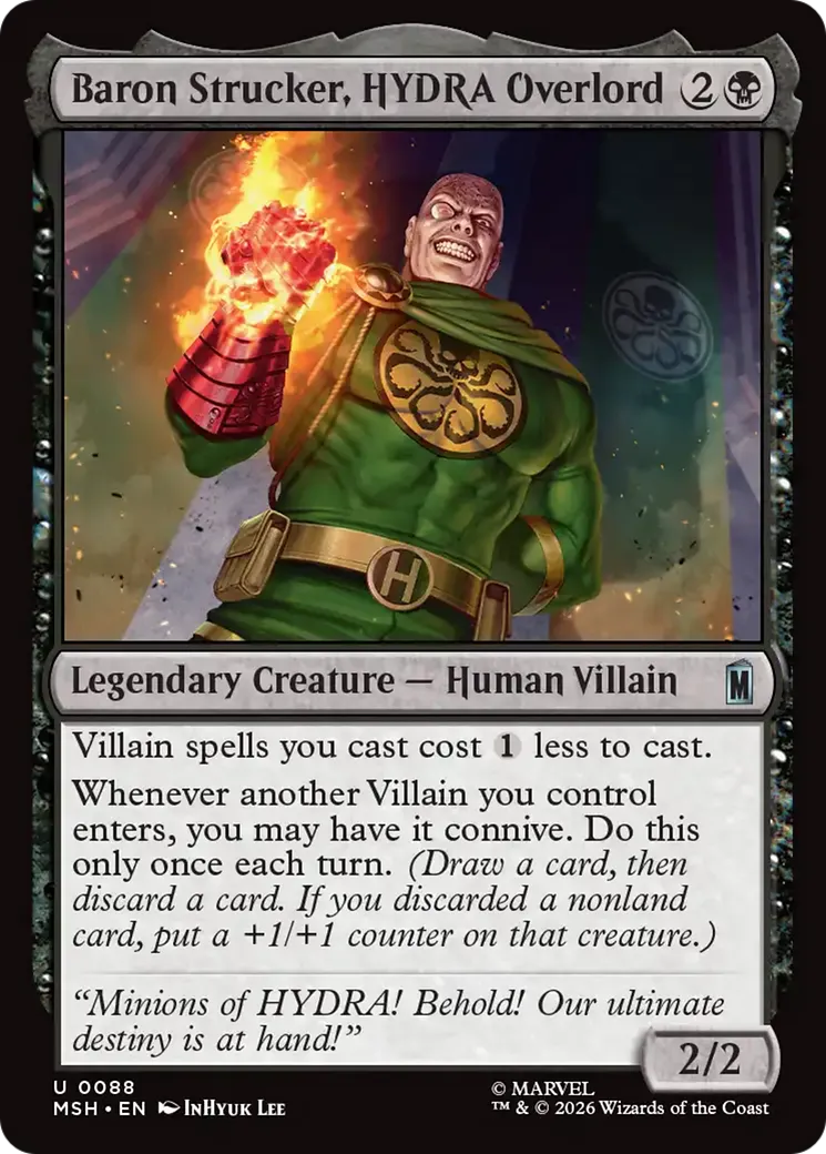Baron Strucker, chef suprême d'HYDRA — Marvel Super Heroes — Magic: The Gathering