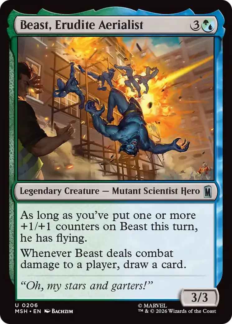 Beast, Erudite Aerialist — Marvel Super Heroes — Magic: The Gathering