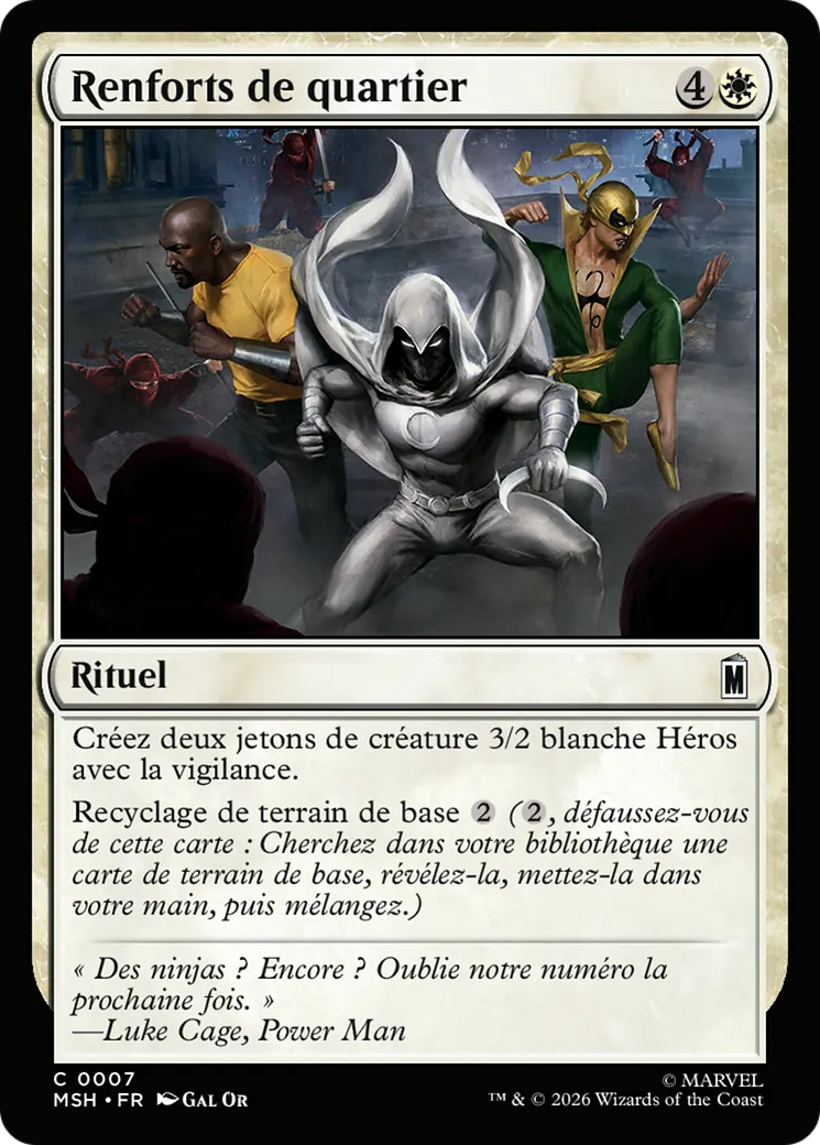 Renforts de quartier — Marvel Super Heroes — Magic: The Gathering
