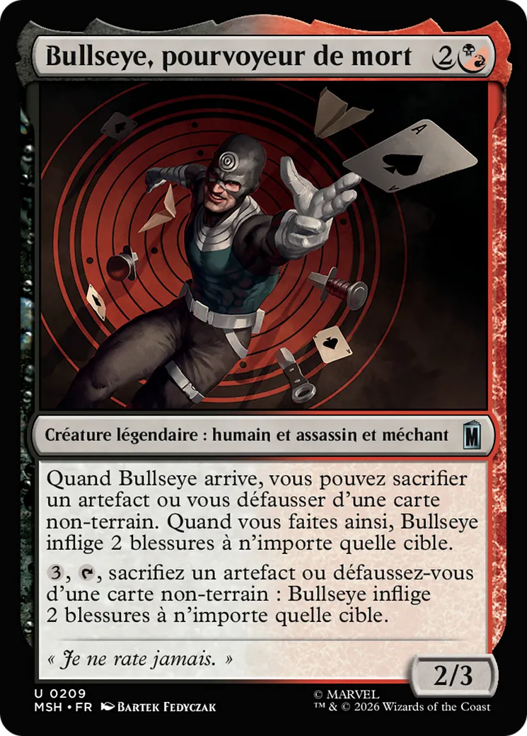 Bullseye, pourvoyeur de mort — Marvel Super Heroes — Magic: The Gathering