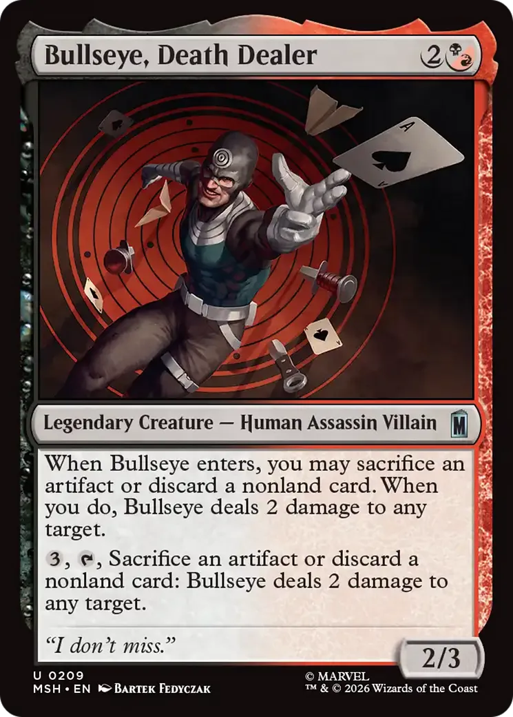 Bullseye, pourvoyeur de mort — Marvel Super Heroes — Magic: The Gathering
