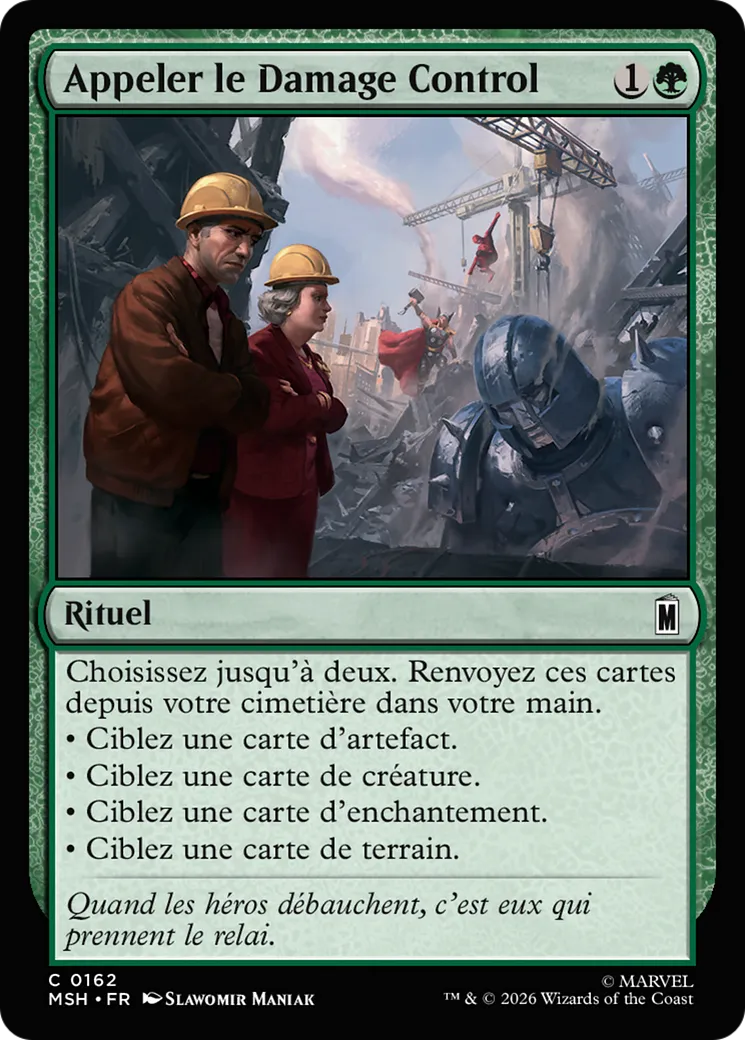 Appeler le Damage Control — Marvel Super Heroes — Magic: The Gathering