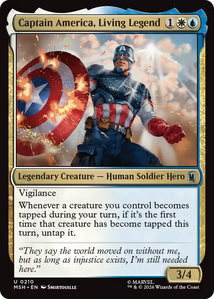 Captain America, Living Legend — Marvel Super Heroes — Magic: The Gathering