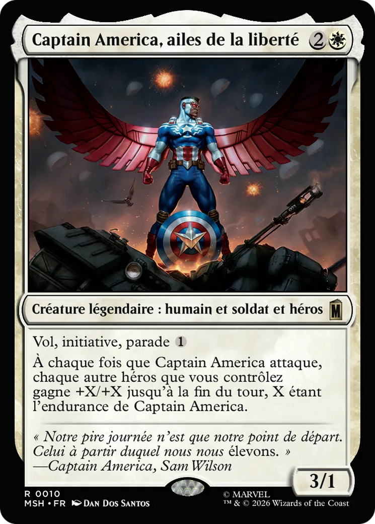 Captain America, ailes de la liberté — Marvel Super Heroes — Magic: The Gathering