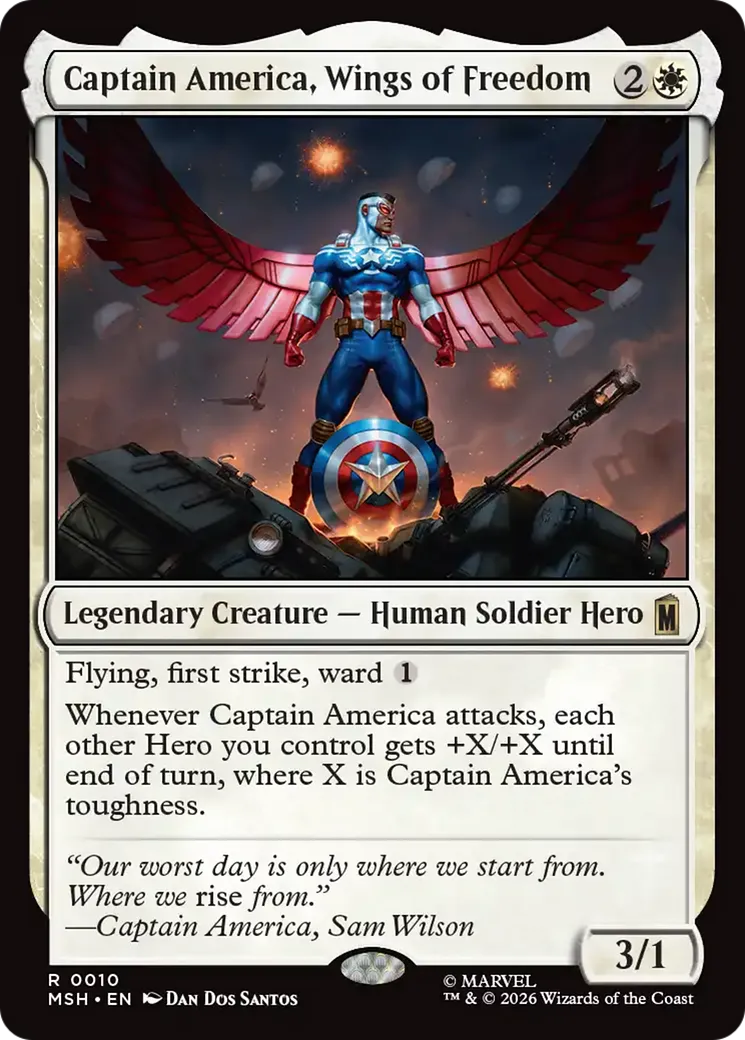 Captain America, ailes de la liberté — Marvel Super Heroes — Magic: The Gathering