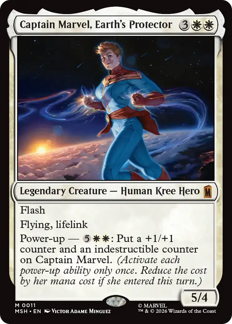 Captain Marvel, Earth's Protector — Marvel Super Heroes — Magic: The Gathering