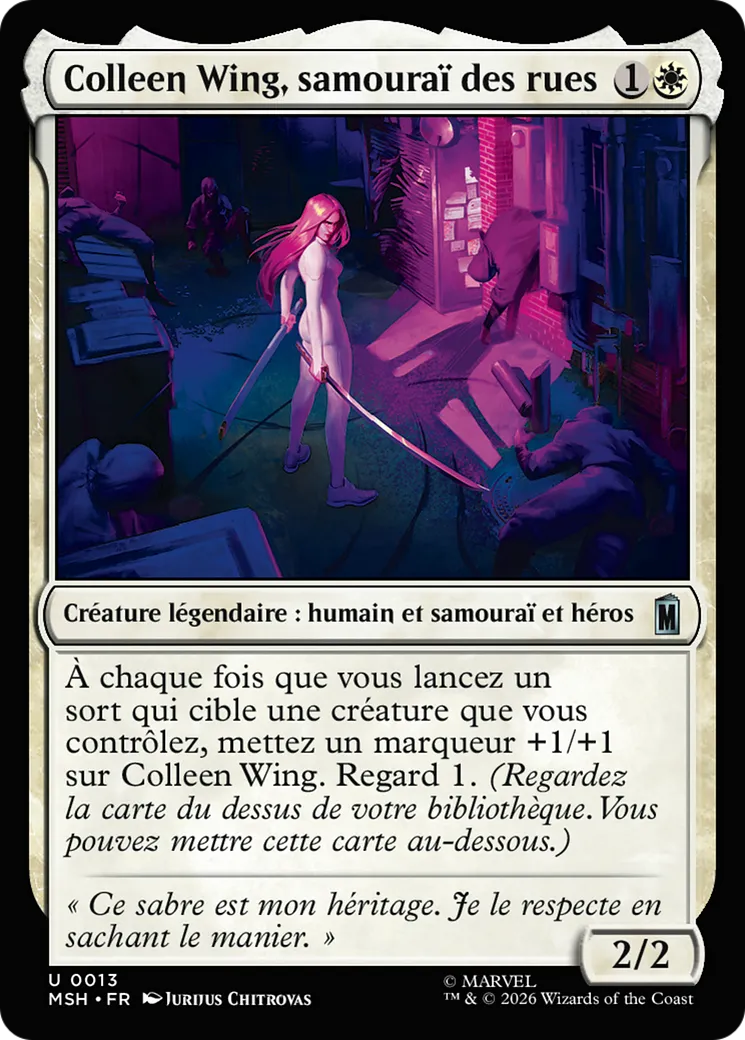 Colleen Wing, samouraï des rues — Marvel Super Heroes — Magic: The Gathering