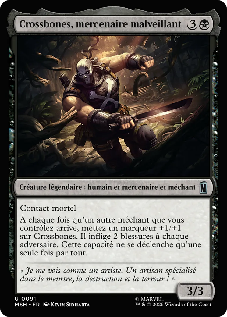 Crossbones, mercenaire malveillant — Marvel Super Heroes — Magic: The Gathering