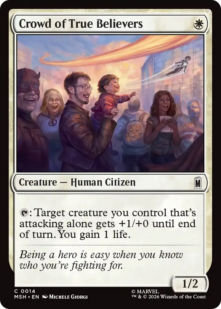 Crowd of True Believers — Marvel Super Heroes — Magic: The Gathering