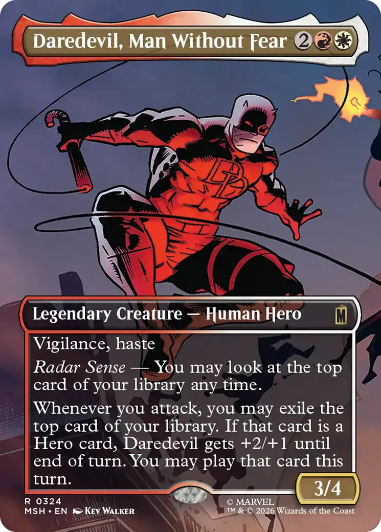 Daredevil, Man Without Fear — Marvel Super Heroes — Magic: The Gathering