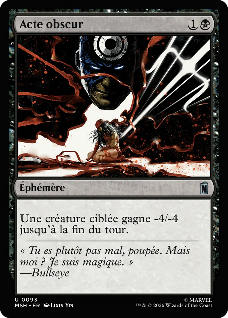 Acte obscur — Marvel Super Heroes — Magic: The Gathering