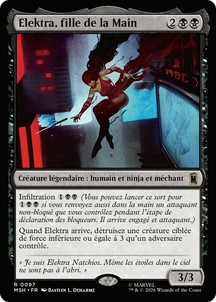 Elektra, fille de la Main — Marvel Super Heroes — Magic: The Gathering