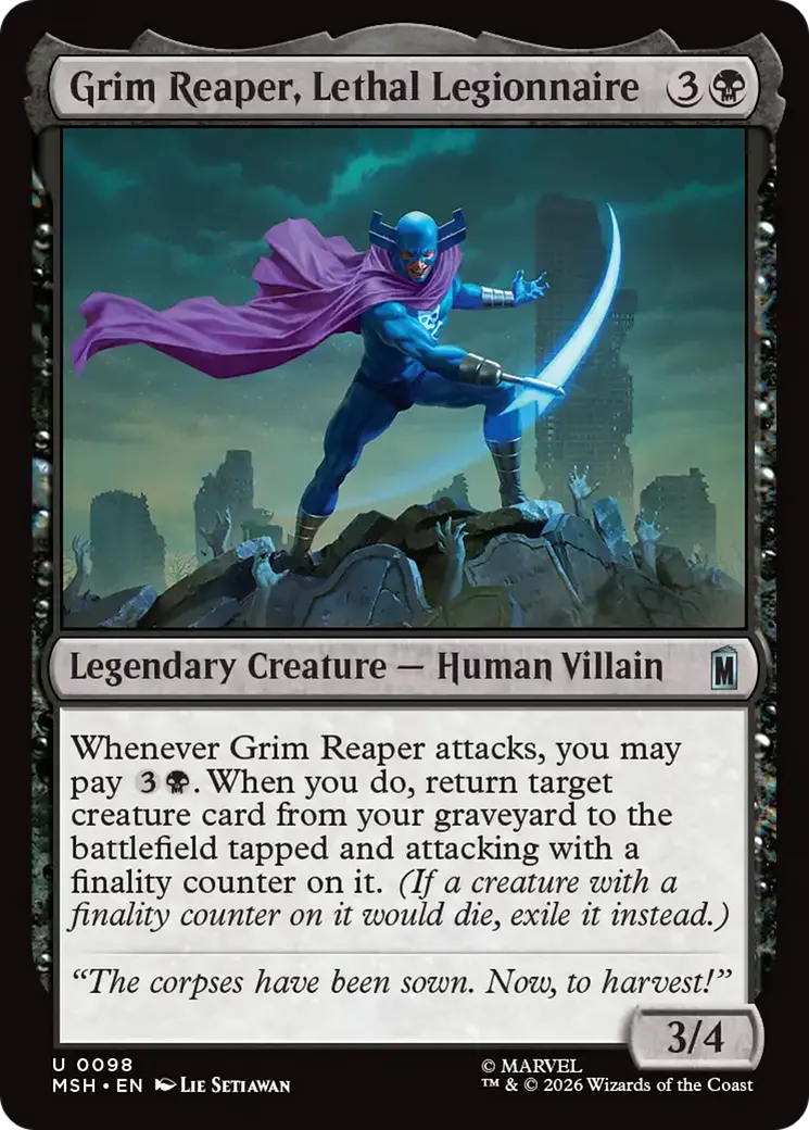 Moissonneur, légionnaire fatal — Marvel Super Heroes — Magic: The Gathering