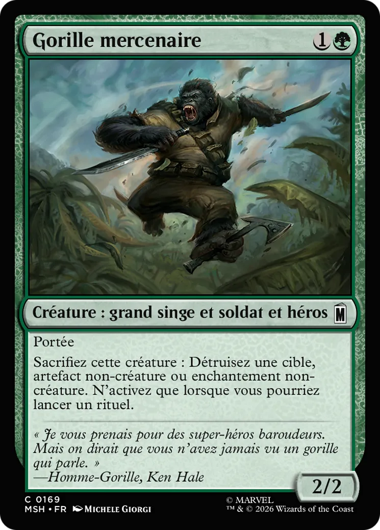 Gorille mercenaire — Marvel Super Heroes — Magic: The Gathering