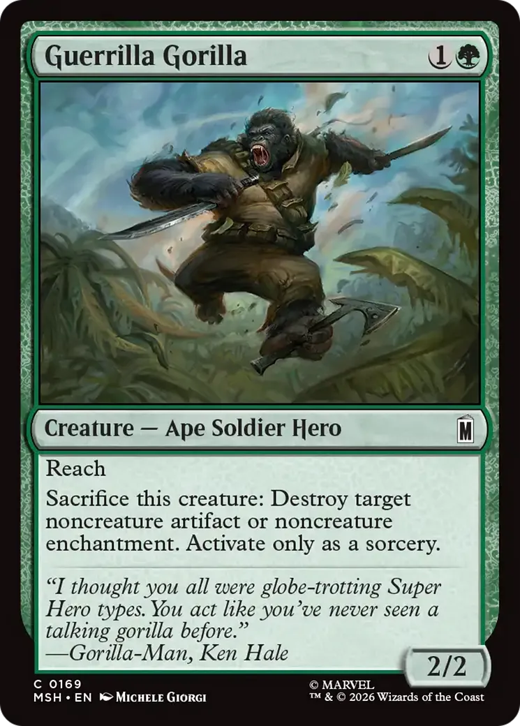 Guerrilla Gorilla — Marvel Super Heroes — Magic: The Gathering