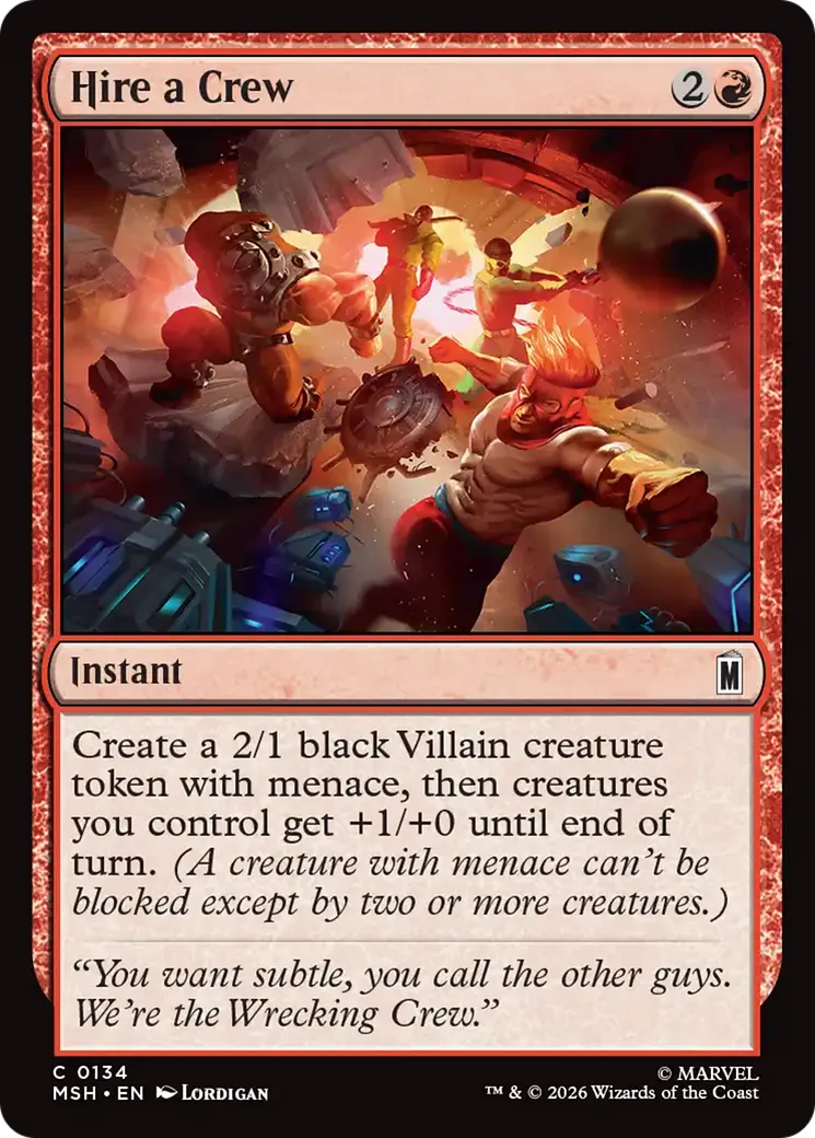 Hire a Crew — Marvel Super Heroes — Magic: The Gathering