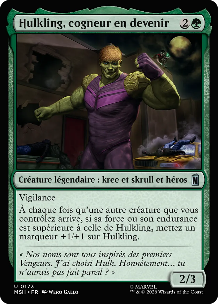 Hulkling, cogneur en devenir — Marvel Super Heroes — Magic: The Gathering