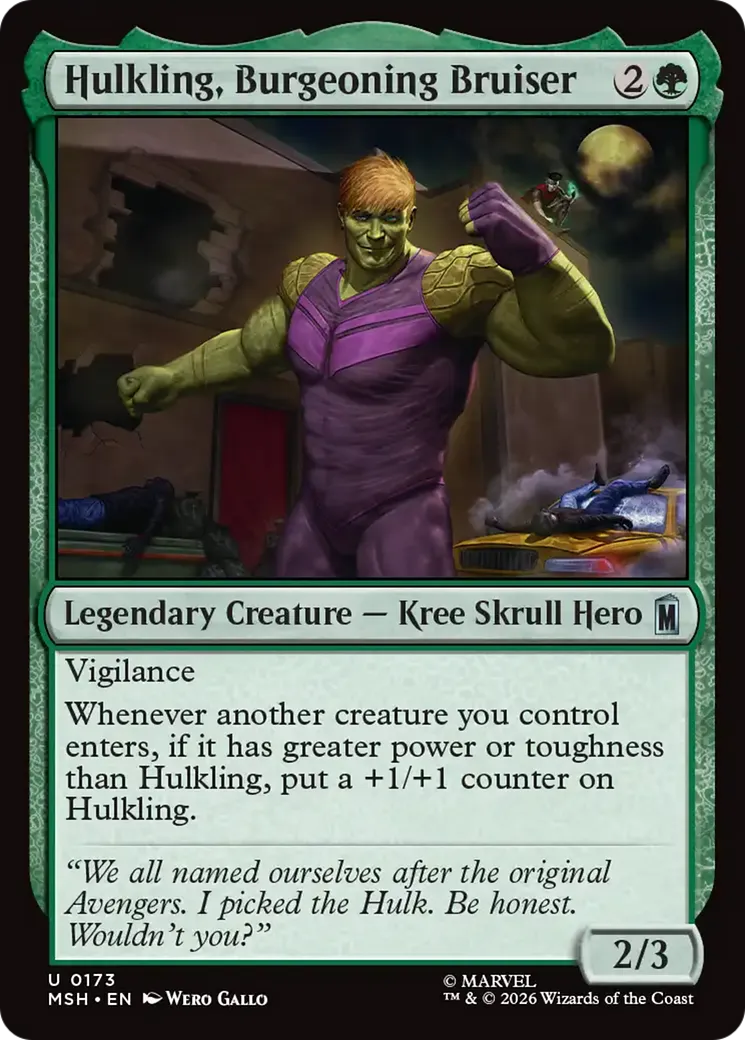 Hulkling, Burgeoning Bruiser — Marvel Super Heroes — Magic: The Gathering