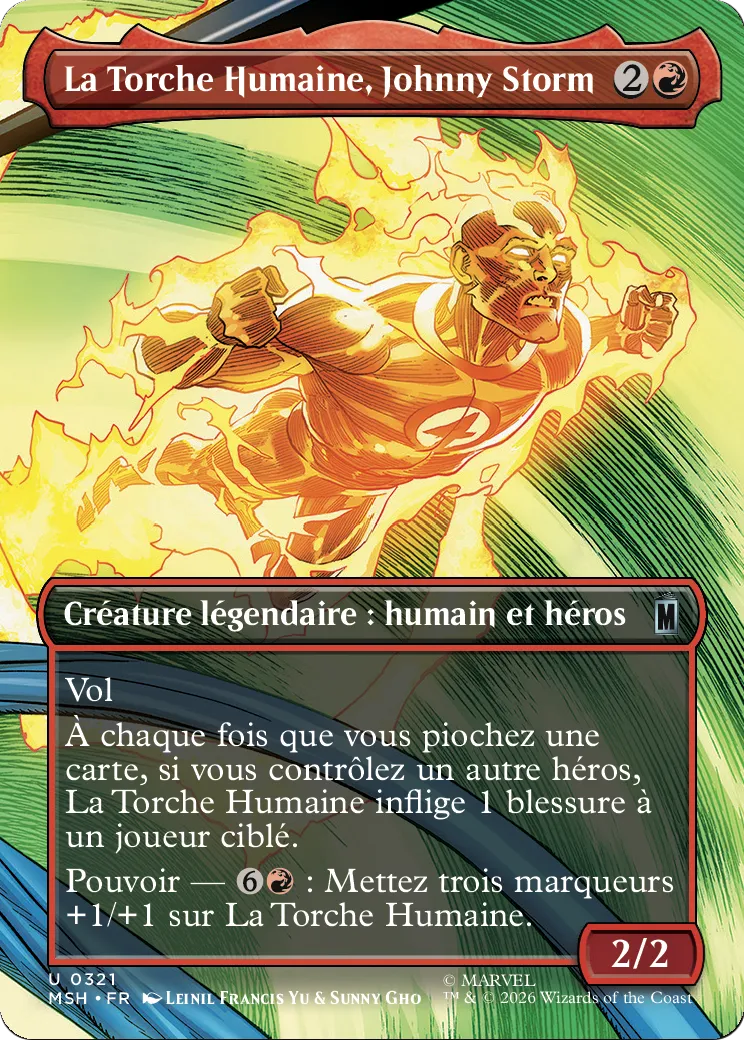 La Torche Humaine, Johnny Storm — Marvel Super Heroes — Magic: The Gathering