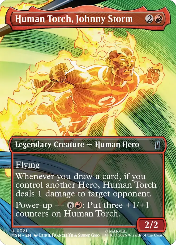 La Torche Humaine, Johnny Storm — Marvel Super Heroes — Magic: The Gathering
