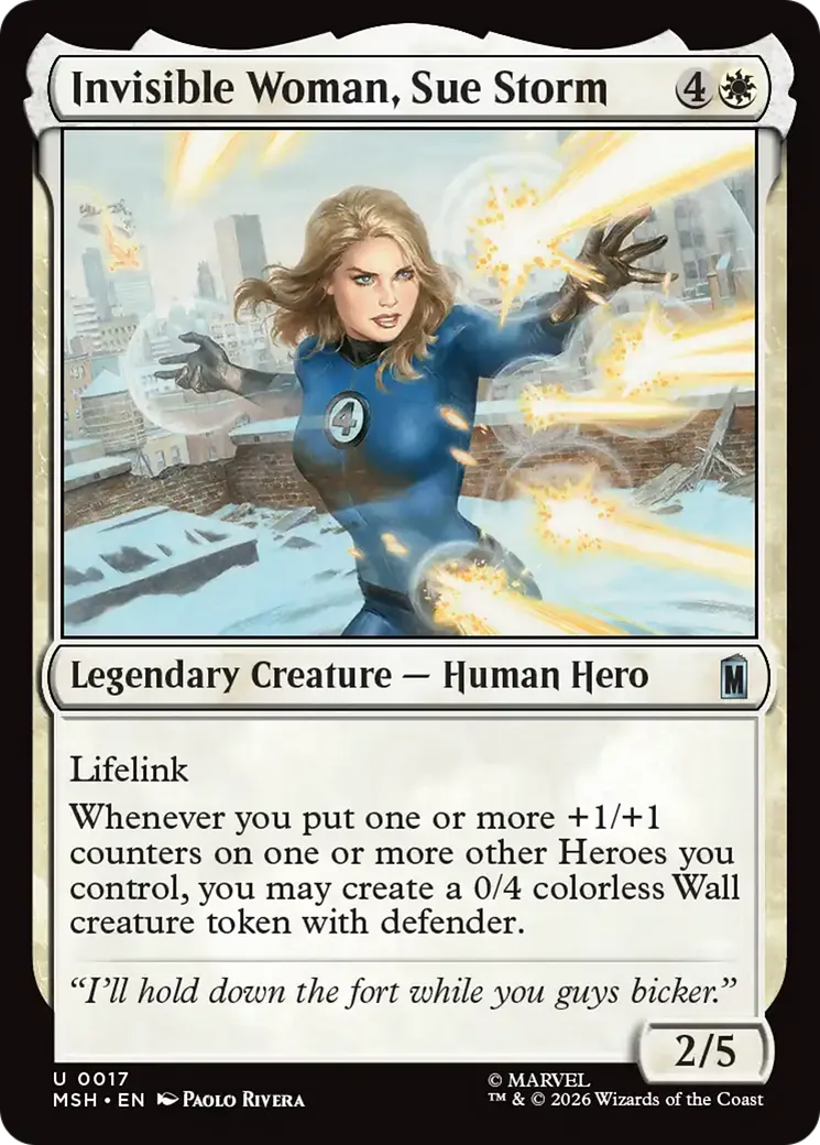 Femme Invisible, Sue Storm — Marvel Super Heroes — Magic: The Gathering