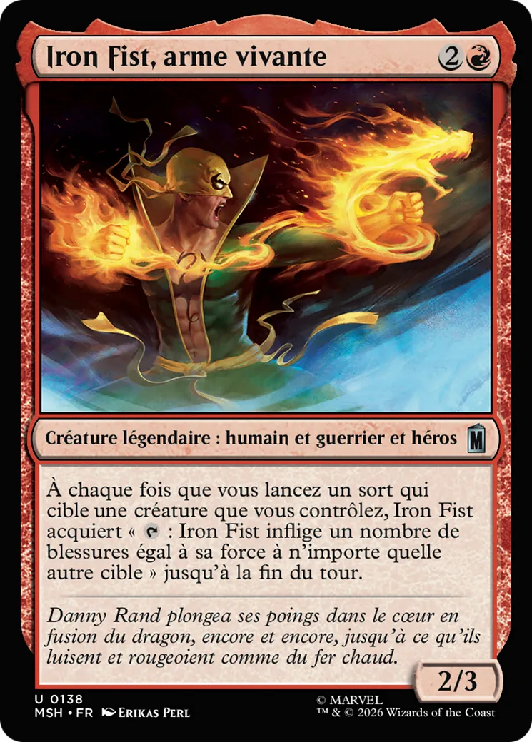 Iron Fist, arme vivante — Marvel Super Heroes — Magic: The Gathering