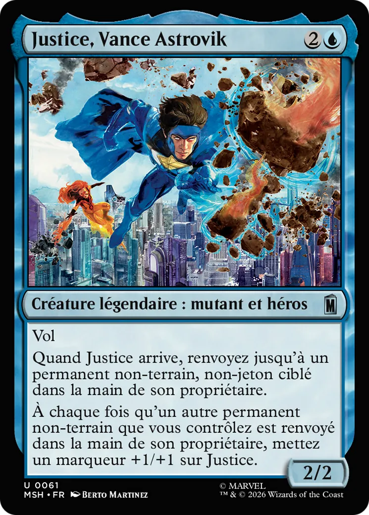 Justice, Vance Astrovik — Marvel Super Heroes — Magic: The Gathering