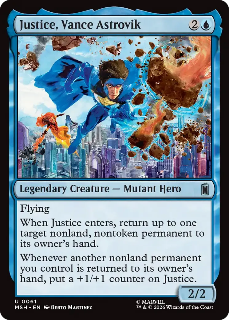 Justice, Vance Astrovik — Marvel Super Heroes — Magic: The Gathering