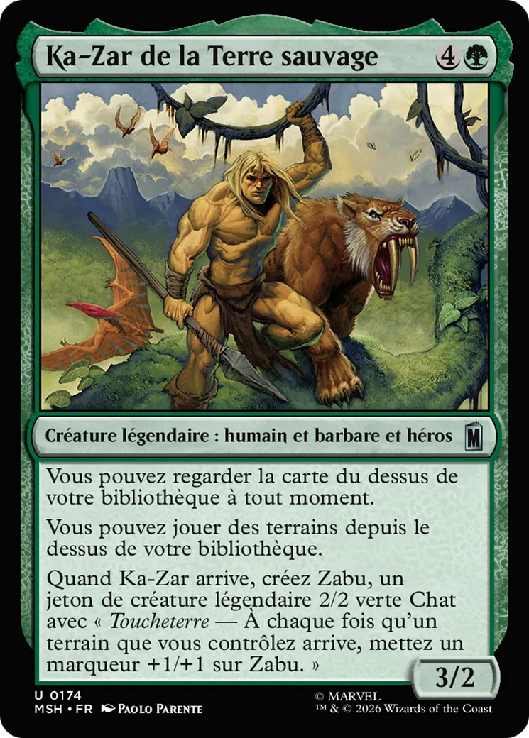 Ka-Zar de la Terre sauvage — Marvel Super Heroes — Magic: The Gathering