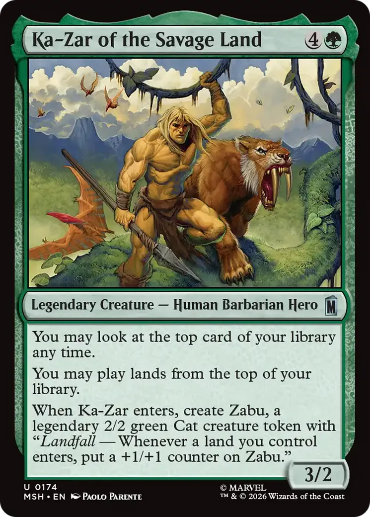 Ka-Zar de la Terre sauvage — Marvel Super Heroes — Magic: The Gathering