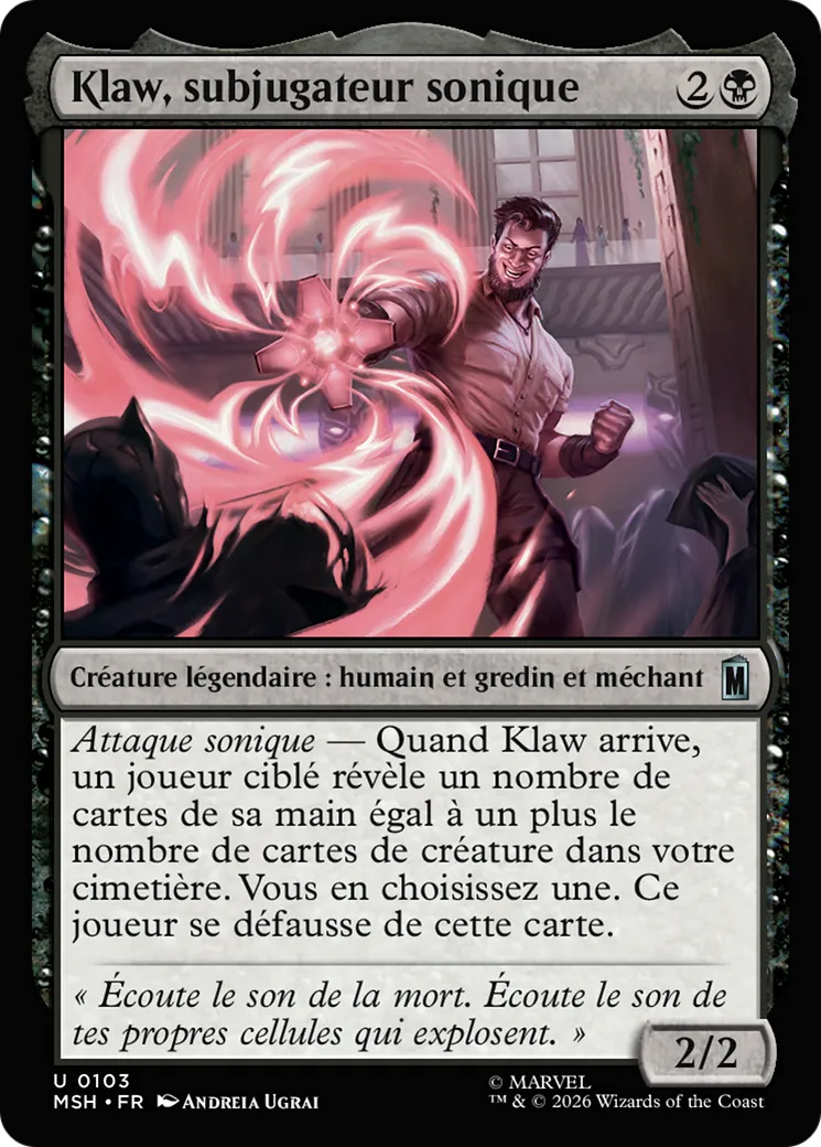 Klaw, subjugateur sonique — Marvel Super Heroes — Magic: The Gathering