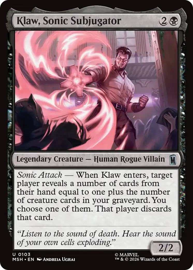 Klaw, subjugateur sonique — Marvel Super Heroes — Magic: The Gathering