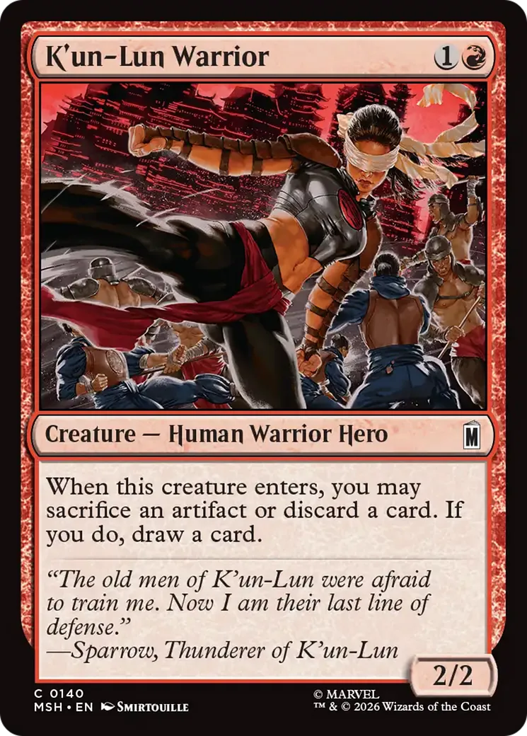 K'un-Lun Warrior — Marvel Super Heroes — Magic: The Gathering