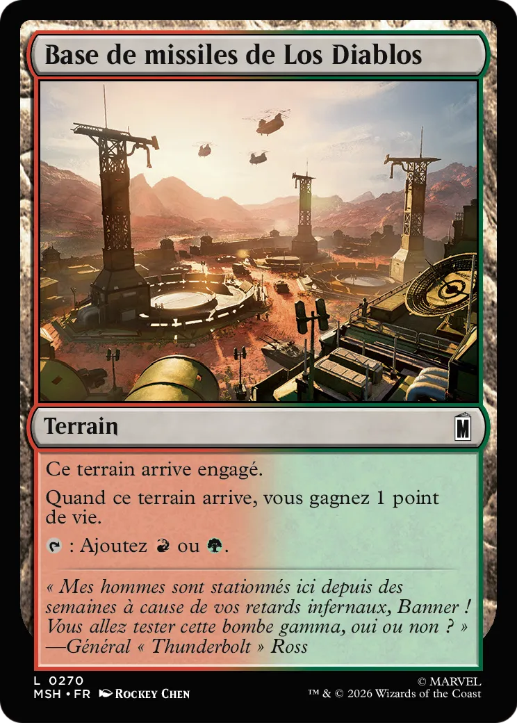 Base de missiles de Los Diablos — Marvel Super Heroes — Magic: The Gathering