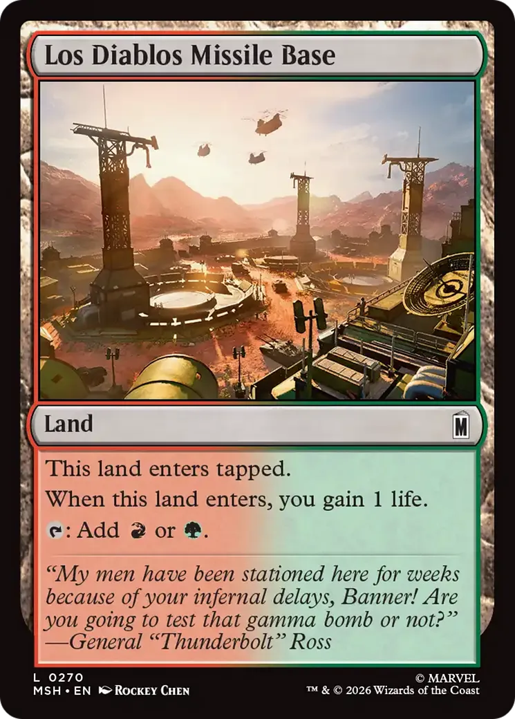 Los Diablos Missile Base — Marvel Super Heroes — Magic: The Gathering