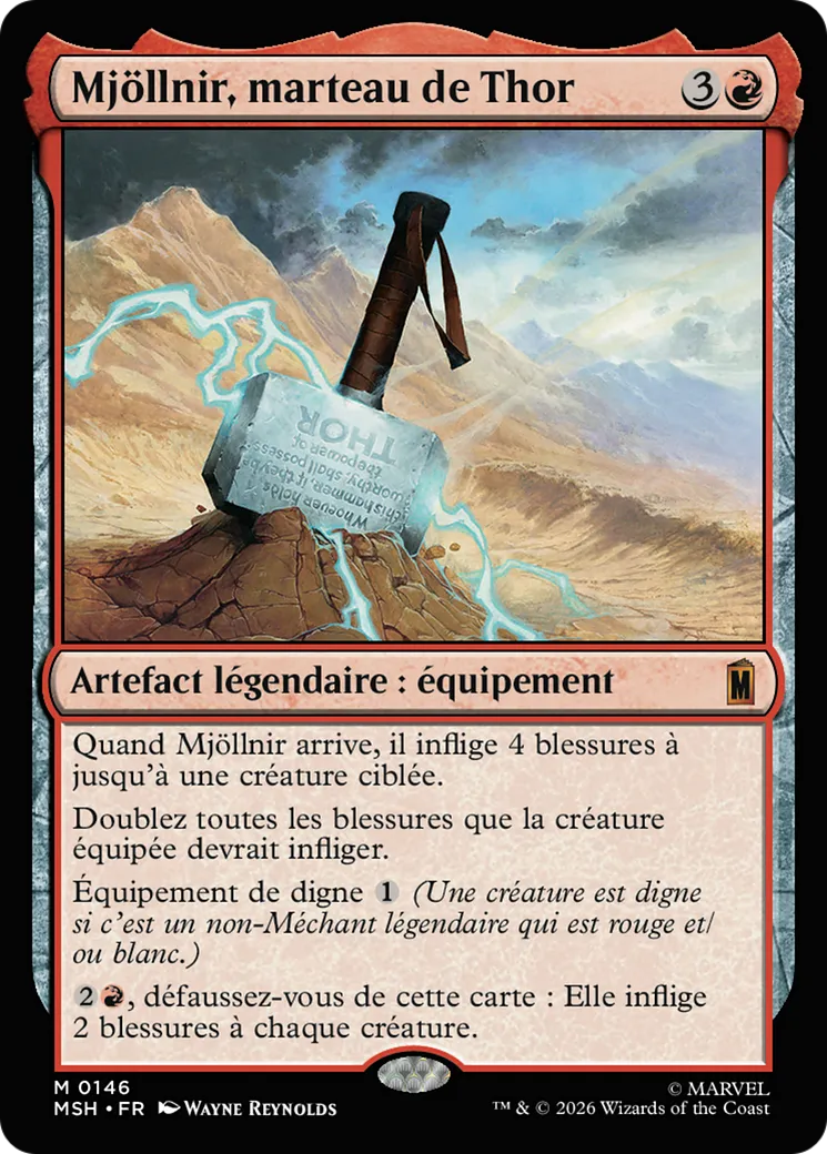 Mjöllnir, marteau de Thor — Marvel Super Heroes — Magic: The Gathering