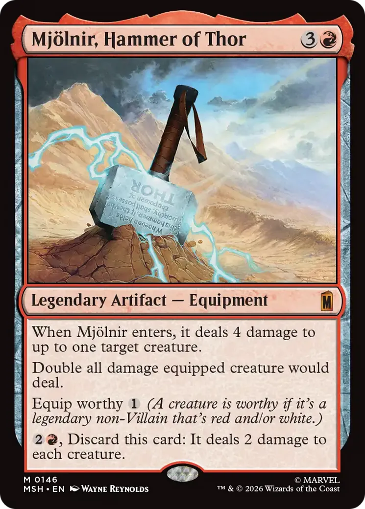 Mjölnir, Hammer of Thor — Marvel Super Heroes — Magic: The Gathering