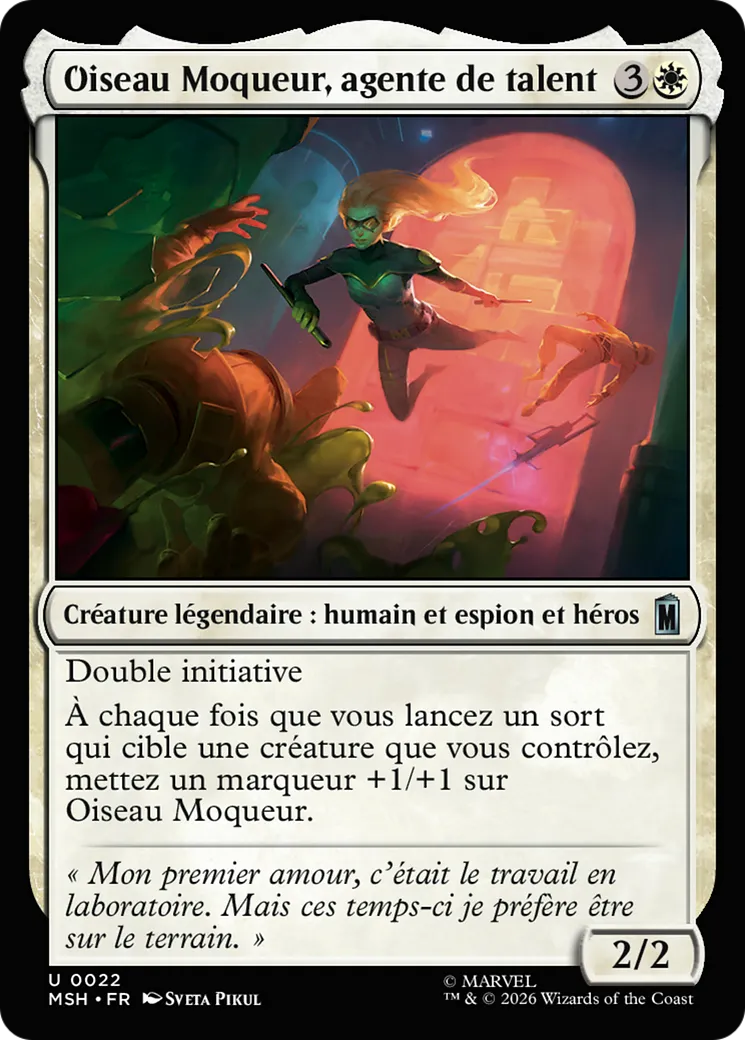 Oiseau Moqueur, agente de talent — Marvel Super Heroes — Magic: The Gathering