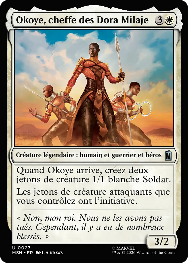 Okoye, cheffe des Dora Milaje — Marvel Super Heroes — Magic: The Gathering