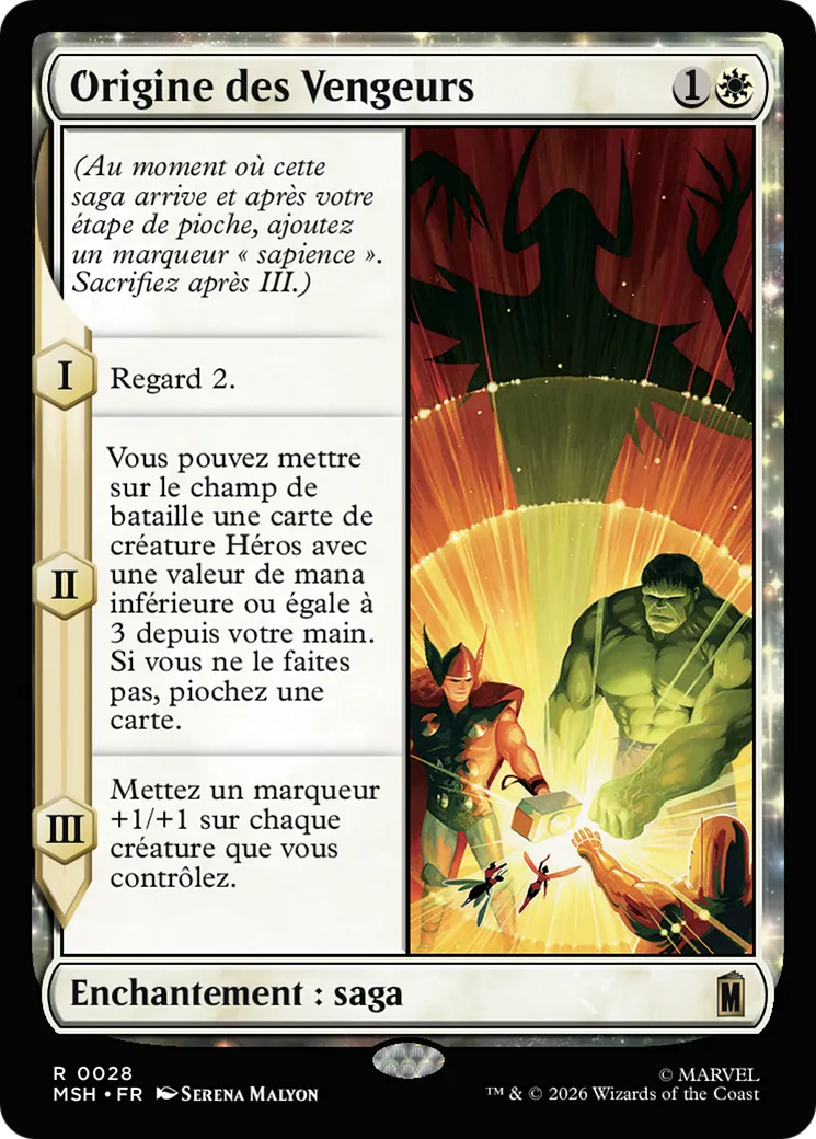 Origine des Vengeurs — Marvel Super Heroes — Magic: The Gathering