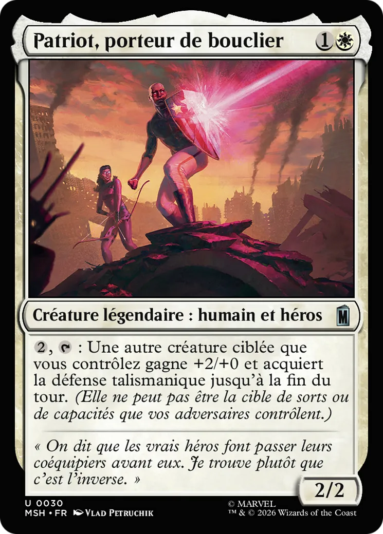 Patriot, porteur de bouclier — Marvel Super Heroes — Magic: The Gathering