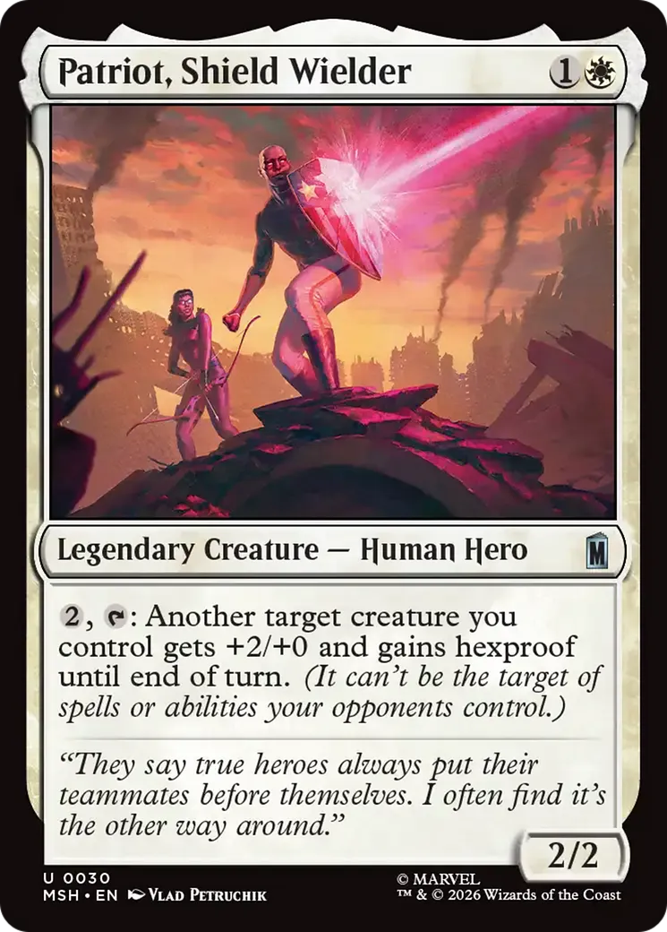 Patriot, porteur de bouclier — Marvel Super Heroes — Magic: The Gathering