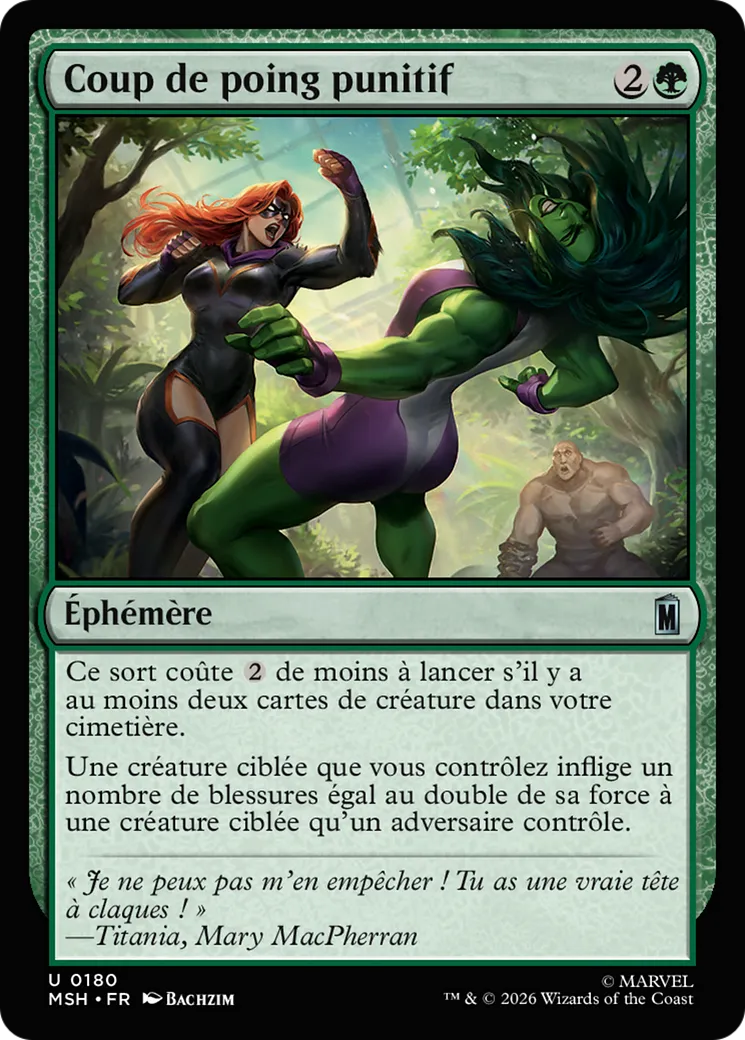 Coup de poing punitif — Marvel Super Heroes — Magic: The Gathering