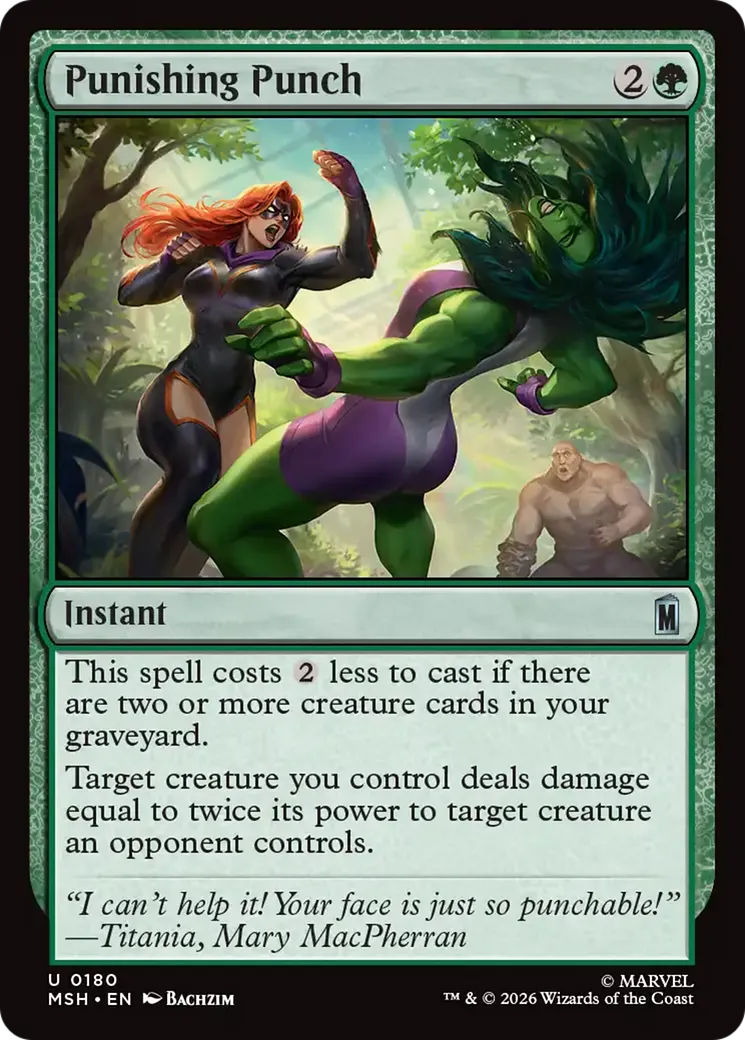 Coup de poing punitif — Marvel Super Heroes — Magic: The Gathering