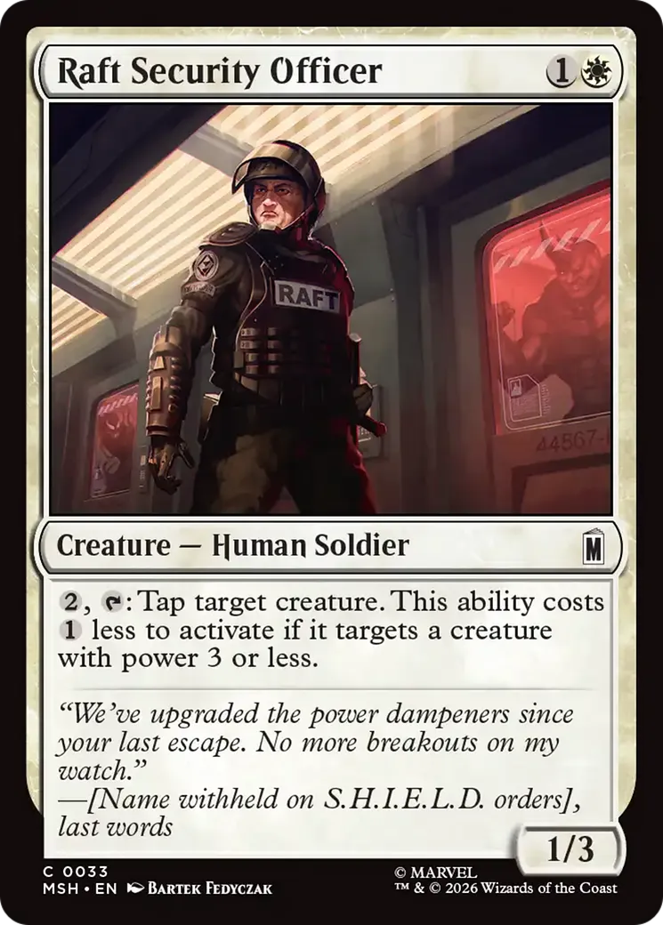 Raft Security Officer — Marvel Super Heroes — Magic: The Gathering