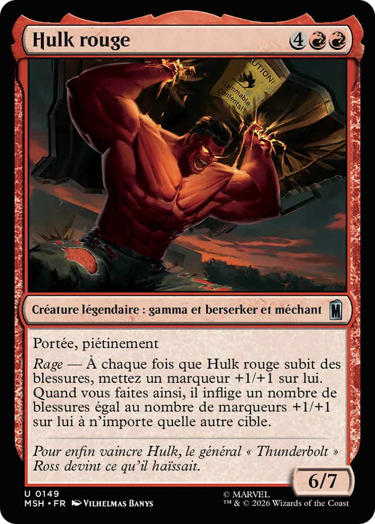 Hulk rouge — Marvel Super Heroes — Magic: The Gathering