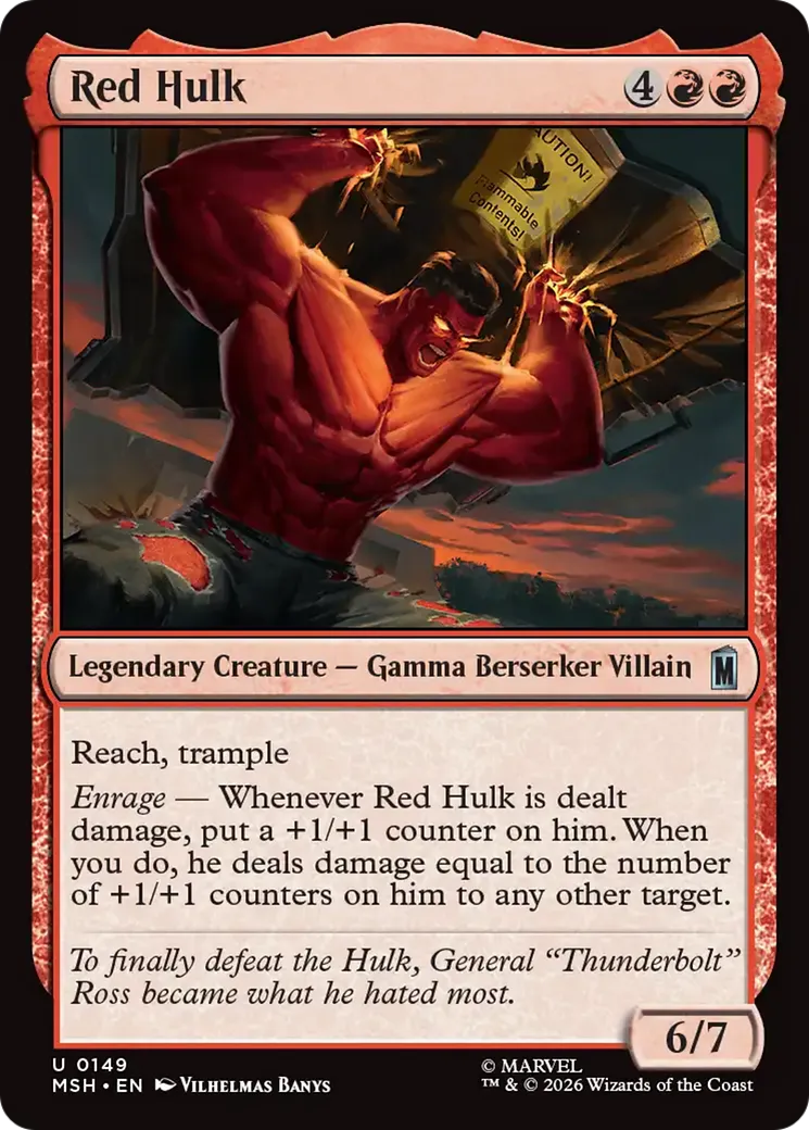 Hulk rouge — Marvel Super Heroes — Magic: The Gathering